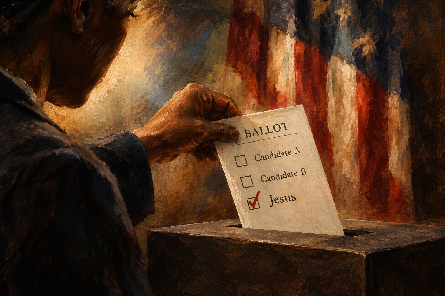 I Voted Jesus: A Reflection on Faith and the Ballot